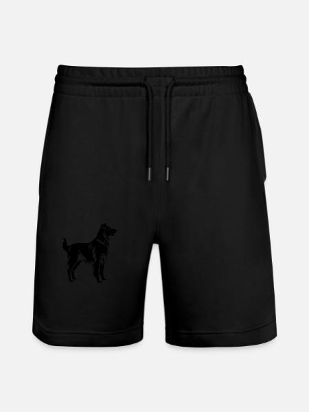Australian Shepherd Dog Icon - Stanley/Stella Trainer Unisex Organic Jogging Shorts - black