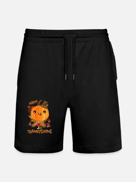 Happy Thanksgiving - Stanley/Stella Trainer Unisex Organic Jogging Shorts - black