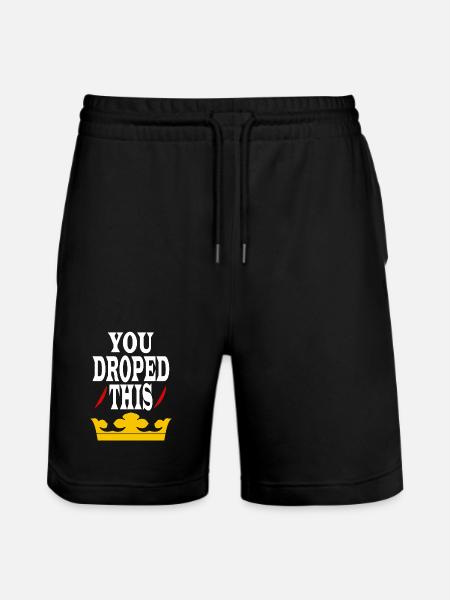 You dropped this crown King/Queen - Stanley/Stella Trainer Unisex Organic Jogging Shorts - black