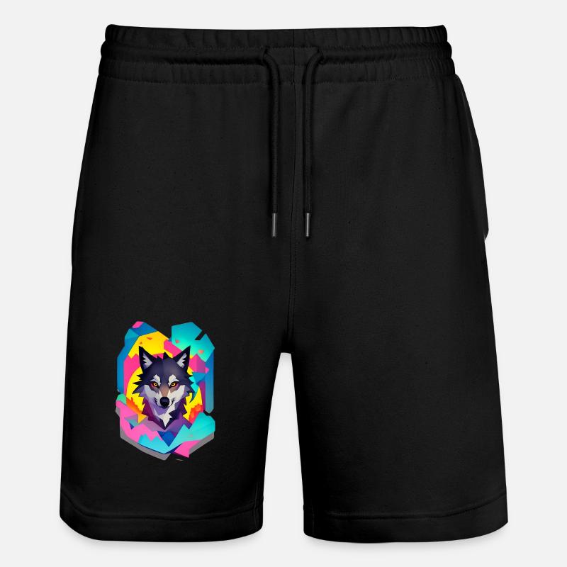 Wolf - Stanley/Stella Unisex Bio Joggingshorts Trainer  - Schwarz