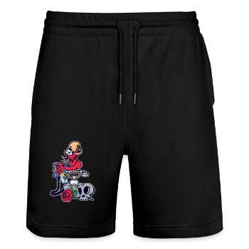 Parrot, Animal, Bird, Africa, Bird Lover, Zoo - Stanley/Stella Trainer Unisex Organic Jogging Shorts - black - Front - Nik (191cm) & Marisol (170cm)