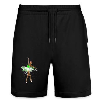 Graffiti Funky pulvérisateur Illustration Tattoo Art - Short de jogging bio TRAINER Stanley/Stella unisexe - noir - Devant - Nik (191cm) & Marisol (170cm)