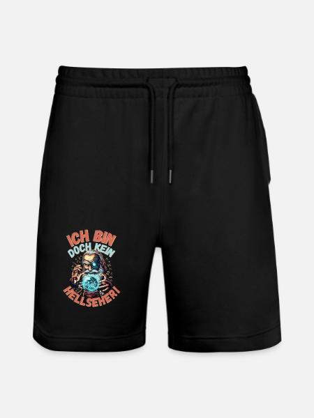 Bin doch kein Hellseher - Stanley/Stella Unisex Bio Joggingshorts Trainer  - Schwarz