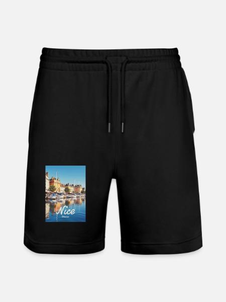 Nice Port of Nice - Stanley/Stella Trainer Unisex Organic Jogging Shorts - black