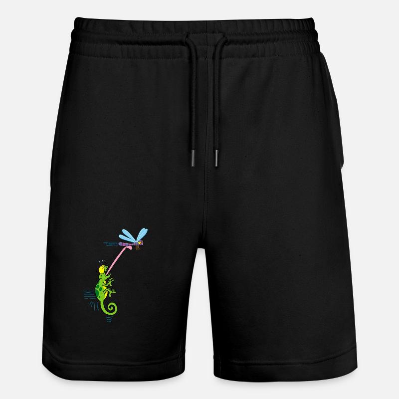 La libellule et le caméléon - Short de jogging bio TRAINER Stanley/Stella unisexe - noir