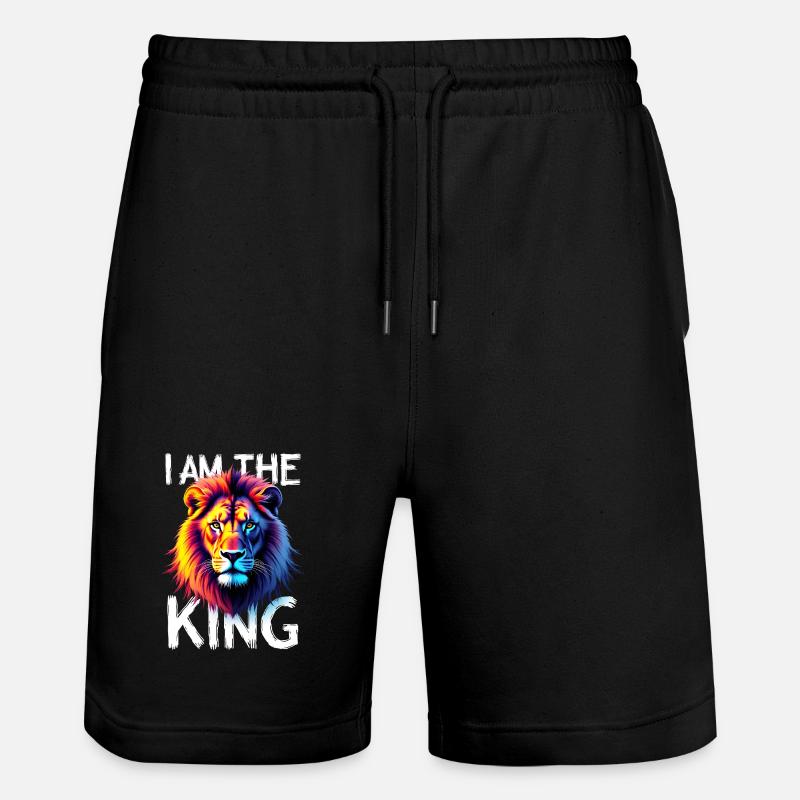 I am the King Löwe - Short de jogging bio TRAINER Stanley/Stella unisexe - noir