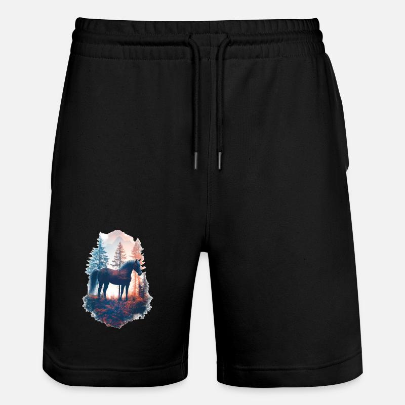 Cheval - Short de jogging bio TRAINER Stanley/Stella unisexe - noir
