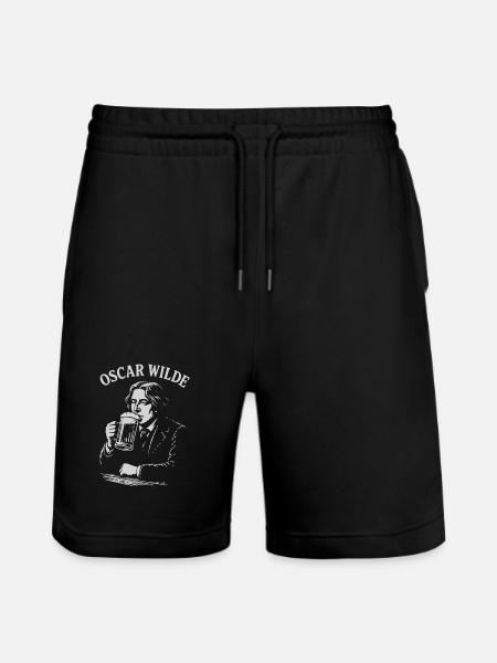 Victorian Wit Beer Portrait - Stanley/Stella Trainer Unisex Organic Jogging Shorts - black