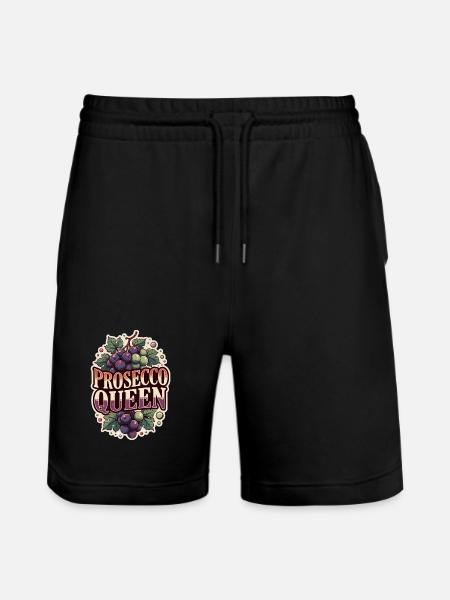 Prosecco Queen Party - Stanley/Stella Trainer Unisex Organic Jogging Shorts - black