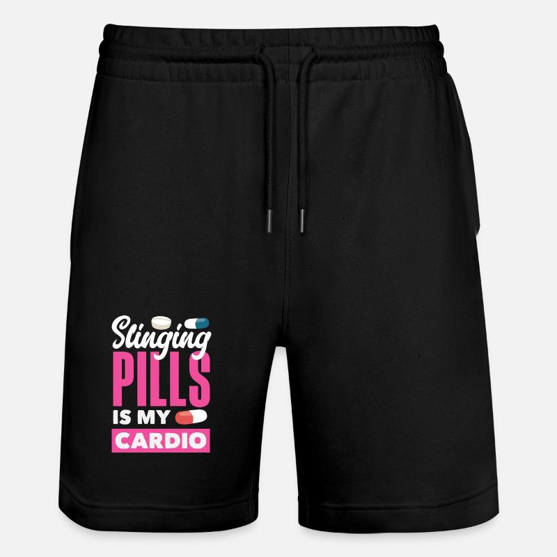 Pharmacien Technicien Pharmaceutique - Short de jogging bio TRAINER Stanley/Stella unisexe - noir