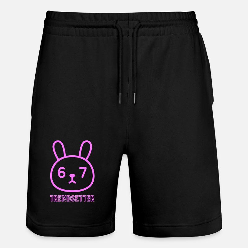 Neon Bunny 67: Trendsetter - Stanley/Stella Unisex Bio Joggingshorts Trainer  - Schwarz