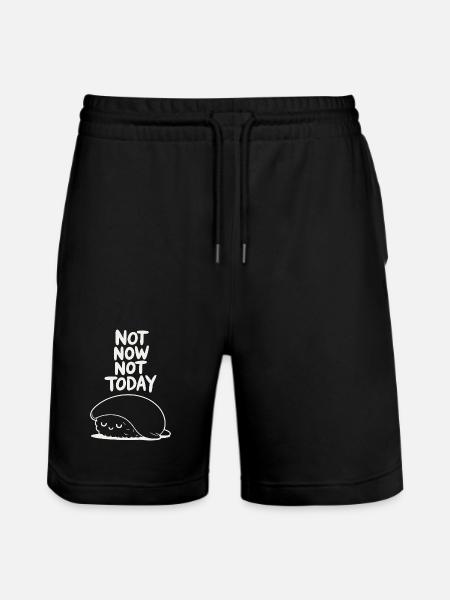 Not Now Not Today Sloth - Stanley/Stella Trainer Unisex Organic Jogging Shorts - black