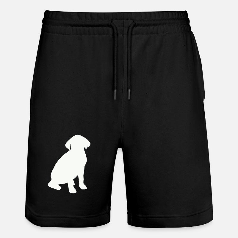 Silhouette du chien assis - Short de jogging bio TRAINER Stanley/Stella unisexe - noir