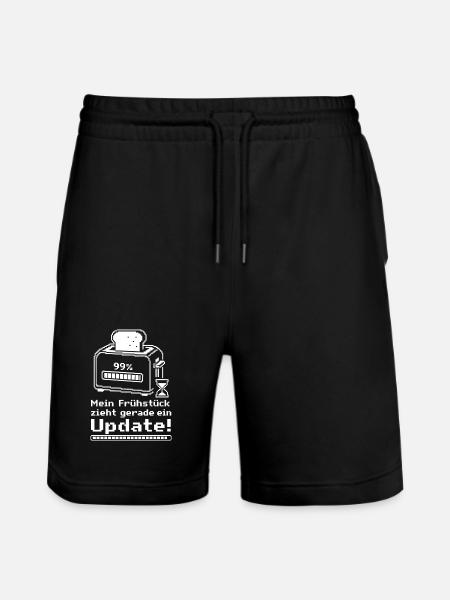 Smart Home Frühstück, Update Toaster - Stanley/Stella Unisex Bio Joggingshorts Trainer - Schwarz