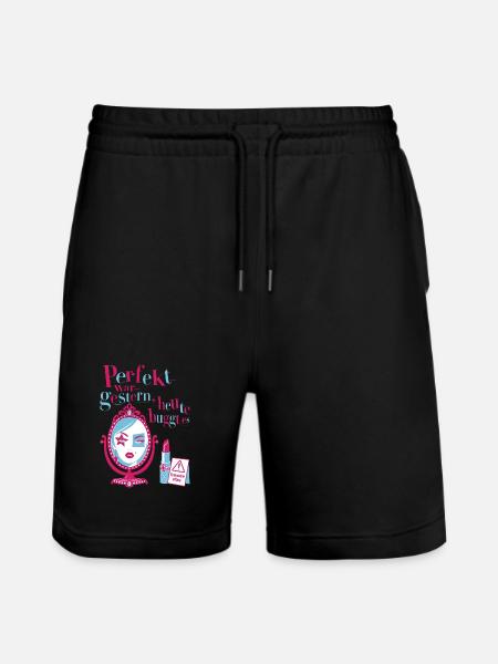 Perfekt war gestern, heute buggt es - Stanley/Stella Unisex Bio Joggingshorts Trainer  - Schwarz