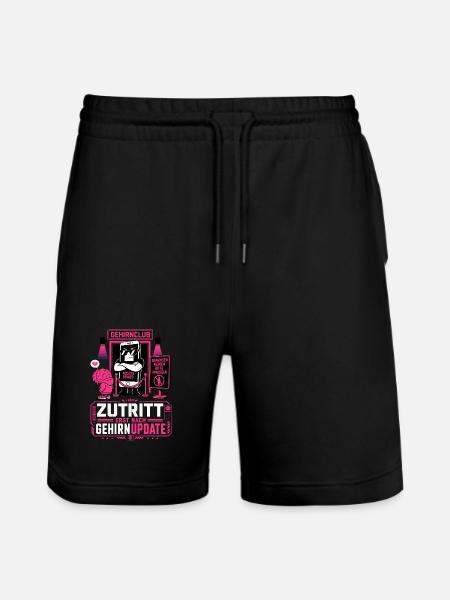 Zutritt erst nach Gehirnupdate - Stanley/Stella Unisex Bio Joggingshorts Trainer - Schwarz