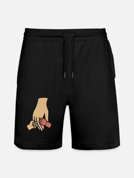 Famille Mains de Bébé Ensemble - Short de jogging bio TRAINER Stanley/Stella unisexe - noir