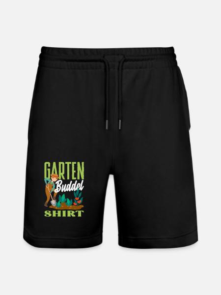Garden Digging Gardener - Stanley/Stella Trainer Unisex Organic Jogging Shorts - black
