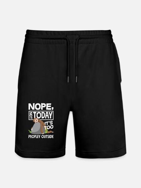 funny sloth gift - Stanley/Stella Trainer Unisex Organic Jogging Shorts - black