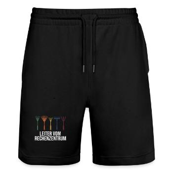 Welchen Teil Von Verstehst Du Nicht Programmierer - Stanley/Stella Unisex Bio Joggingshorts Trainer  - Schwarz - Vorne - Nik (191cm) & Marisol (170cm)