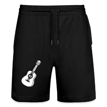 Guitar Music Gift Musician Guitarist - Stanley/Stella Trainer Unisex Organic Jogging Shorts - black - Front - Nik (191cm) & Marisol (170cm)