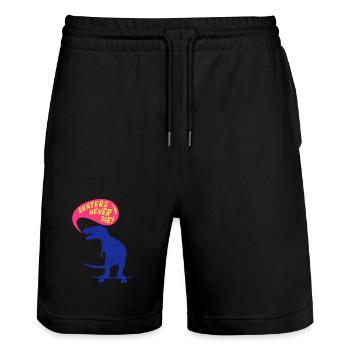 t-rex skater - Stanley/Stella Unisex Bio Joggingshorts Trainer  - Schwarz - Vorne - Nik (191cm) & Marisol (170cm)