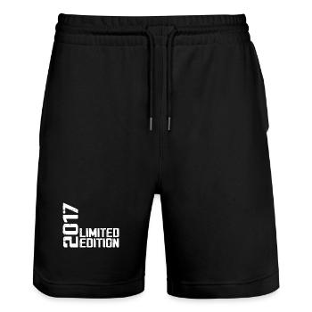 Legendary Since 2017 Birthday Gift 2017 - Stanley/Stella Trainer Unisex Organic Jogging Shorts - black - Front - Nik (191cm) & Marisol (170cm)