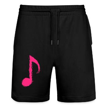 Musique Note de musique - Short de jogging bio TRAINER Stanley/Stella unisexe - noir - Devant - Nik (191cm) & Marisol (170cm)