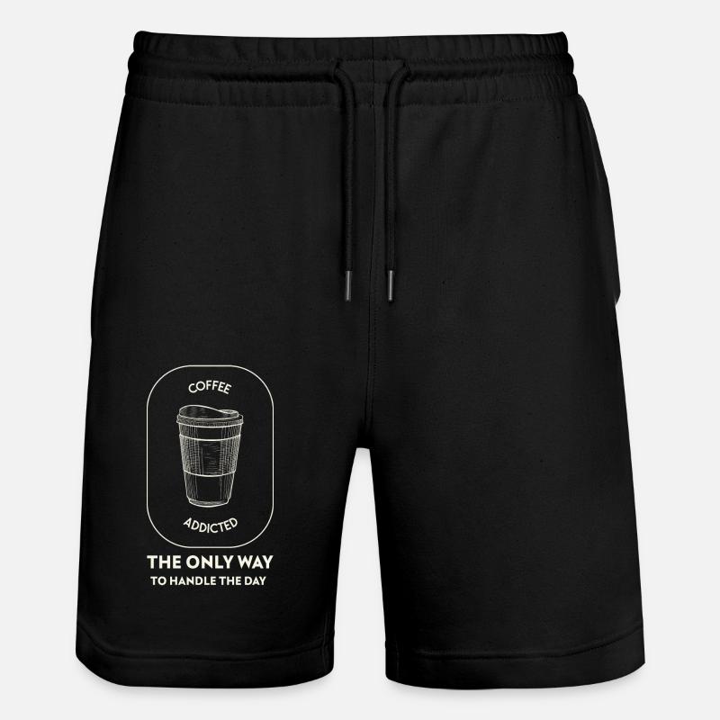 Accro au café - Short de jogging bio TRAINER Stanley/Stella unisexe - noir