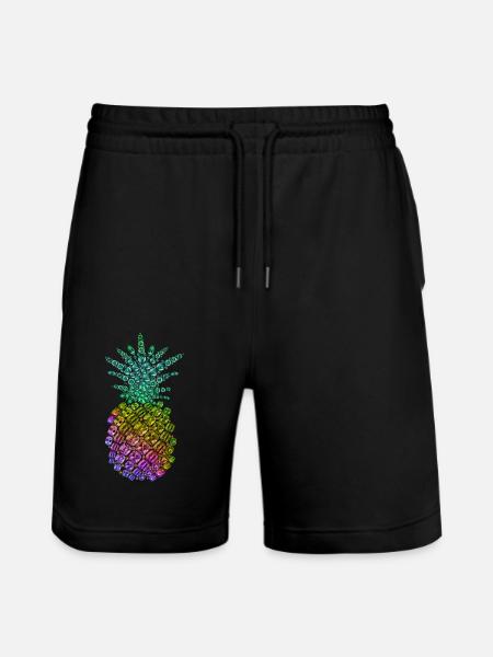 Edesletine Ananas - Stanley/Stella Unisex Bio Joggingshorts Trainer  - Schwarz