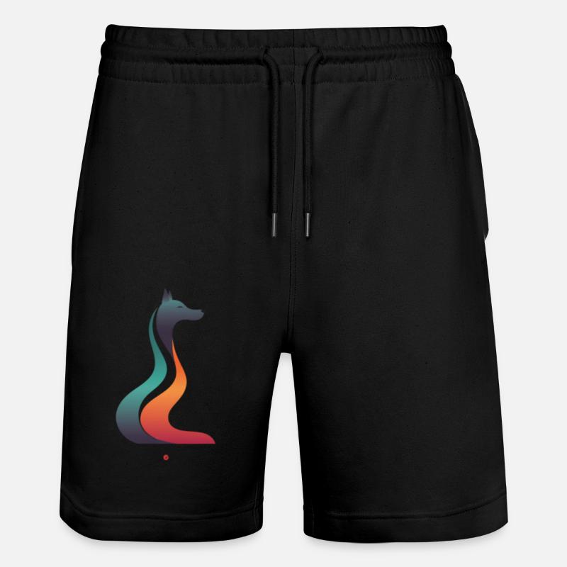 Fox Print, Idée cadeau - Short de jogging bio TRAINER Stanley/Stella unisexe - noir