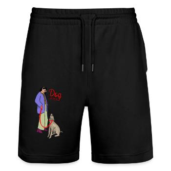 Hund - Stanley/Stella Unisex Bio Joggingshorts Trainer  - Schwarz - Vorne - Nik (191cm) & Marisol (170cm)
