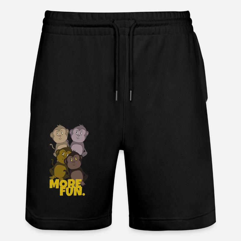 Monkey Plus amusant - Short de jogging bio TRAINER Stanley/Stella unisexe - noir