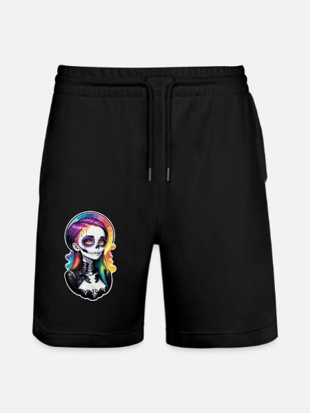 Halloween - Rock & Rainbow - Stanley/Stella Trainer Unisex Organic Jogging Shorts - black