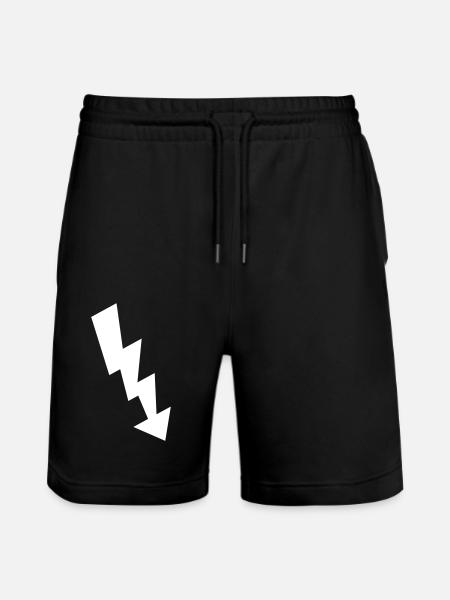 Lightning Icon - Stanley/Stella Trainer Unisex Organic Jogging Shorts - black