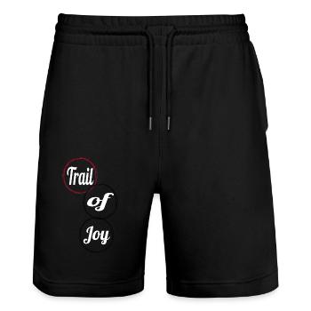 mountain biking enthusiasts pure bliss funny quote - Stanley/Stella Unisex Bio Joggingshorts Trainer  - Schwarz - Vorne - Nik (191cm) & Marisol (170cm)