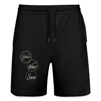 Beach Volleyball Matches Birthday Present Idea - Stanley/Stella Trainer Unisex Organic Jogging Shorts - black - Front - Nik (191cm) & Marisol (170cm)