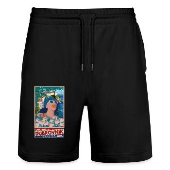 Croatie Croatie Hrvatska voyage été dubrovnik - Short de jogging bio TRAINER Stanley/Stella unisexe - noir - Devant - Nik (191cm) & Marisol (170cm)