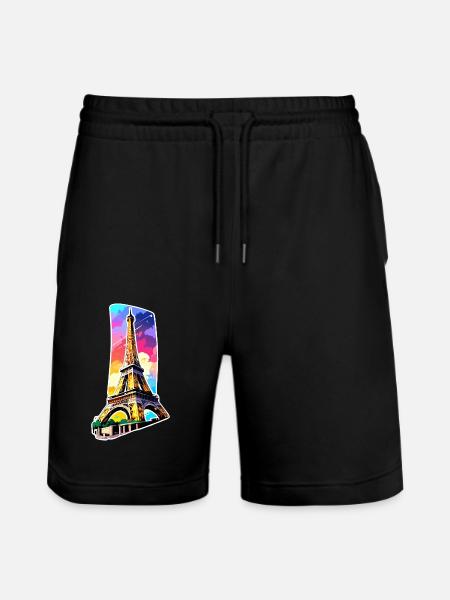 Eiffel tower #6 - Short de jogging bio TRAINER Stanley/Stella unisexe - noir