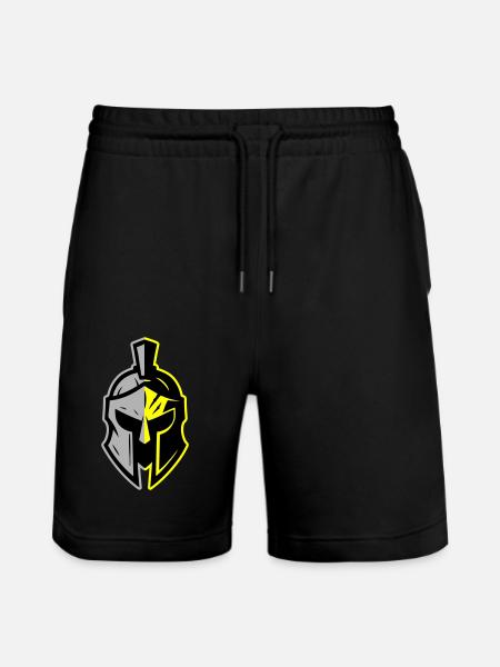 Spartan Helmet Icon - Stanley/Stella Trainer Unisex Organic Jogging Shorts - black