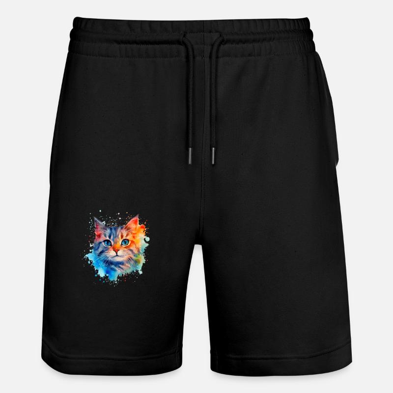Juste des chats ❤ - Short de jogging bio TRAINER Stanley/Stella unisexe - noir