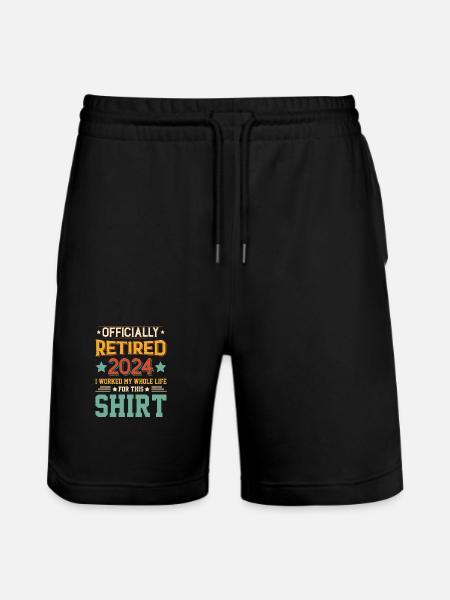 Officially Retired 2024 Retirement - Stanley/Stella Trainer Unisex Organic Jogging Shorts - black