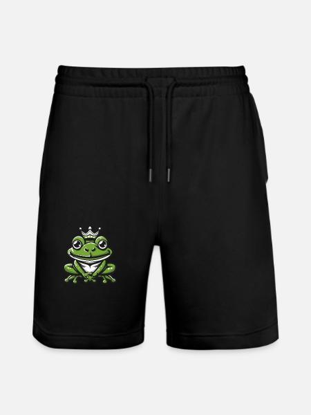 Frosch Krone - Stanley/Stella Unisex Bio Joggingshorts Trainer - Schwarz