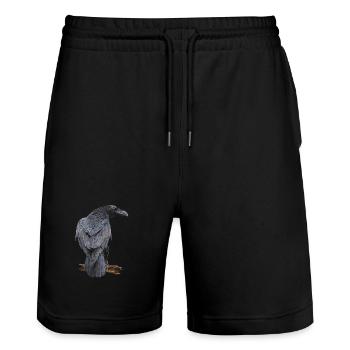 Rabe - Stanley/Stella Unisex Bio Joggingshorts Trainer  - Schwarz - Vorne - Nik (191cm) & Marisol (170cm)