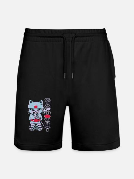 Chat mouraï flex - Stanley/Stella Trainer Unisex Organic Jogging Shorts - black