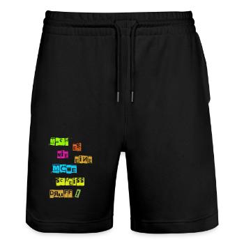 Mach es wie eine Möwe scheiß Drauf - Stanley/Stella Unisex Bio Joggingshorts Trainer  - Schwarz - Vorne - Nik (191cm) & Marisol (170cm)