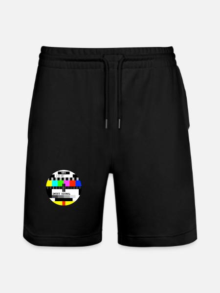 no signal - Stanley/Stella Trainer Unisex Organic Jogging Shorts - black