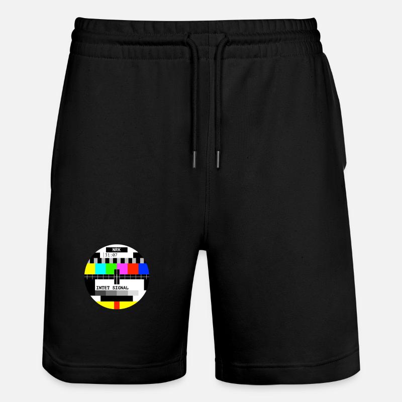 kein Signal - Stanley/Stella Unisex Bio Joggingshorts Trainer - Schwarz