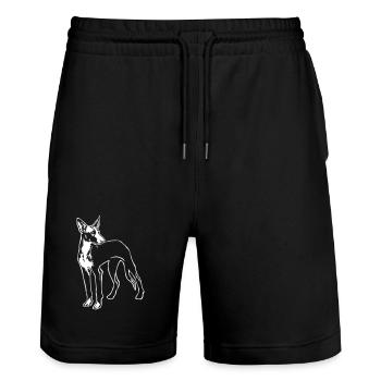 Podenco "Black Edition" - Stanley/Stella Unisex Bio Joggingshorts Trainer  - Schwarz - Vorne - Nik (191cm) & Marisol (170cm)