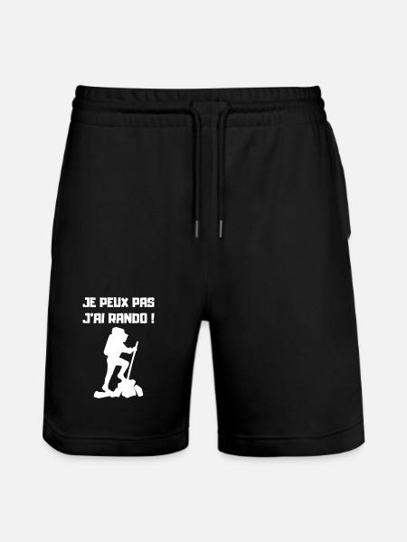 Je peux pas j'ai Rando (blanc) - Short de jogging bio TRAINER Stanley/Stella unisexe - noir
